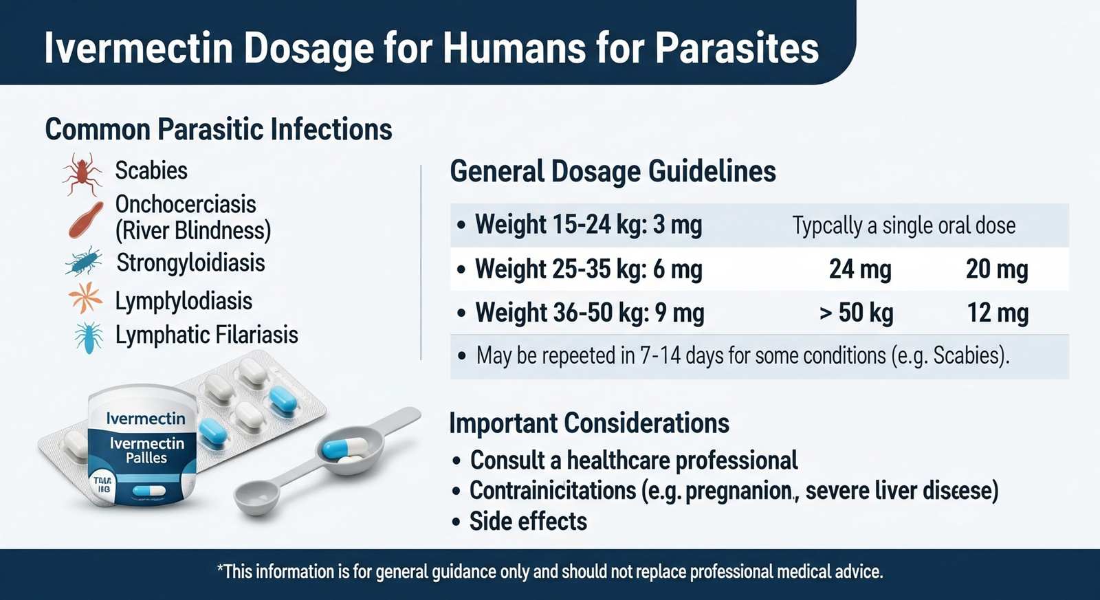 ivermectin dosage for humans for parasites