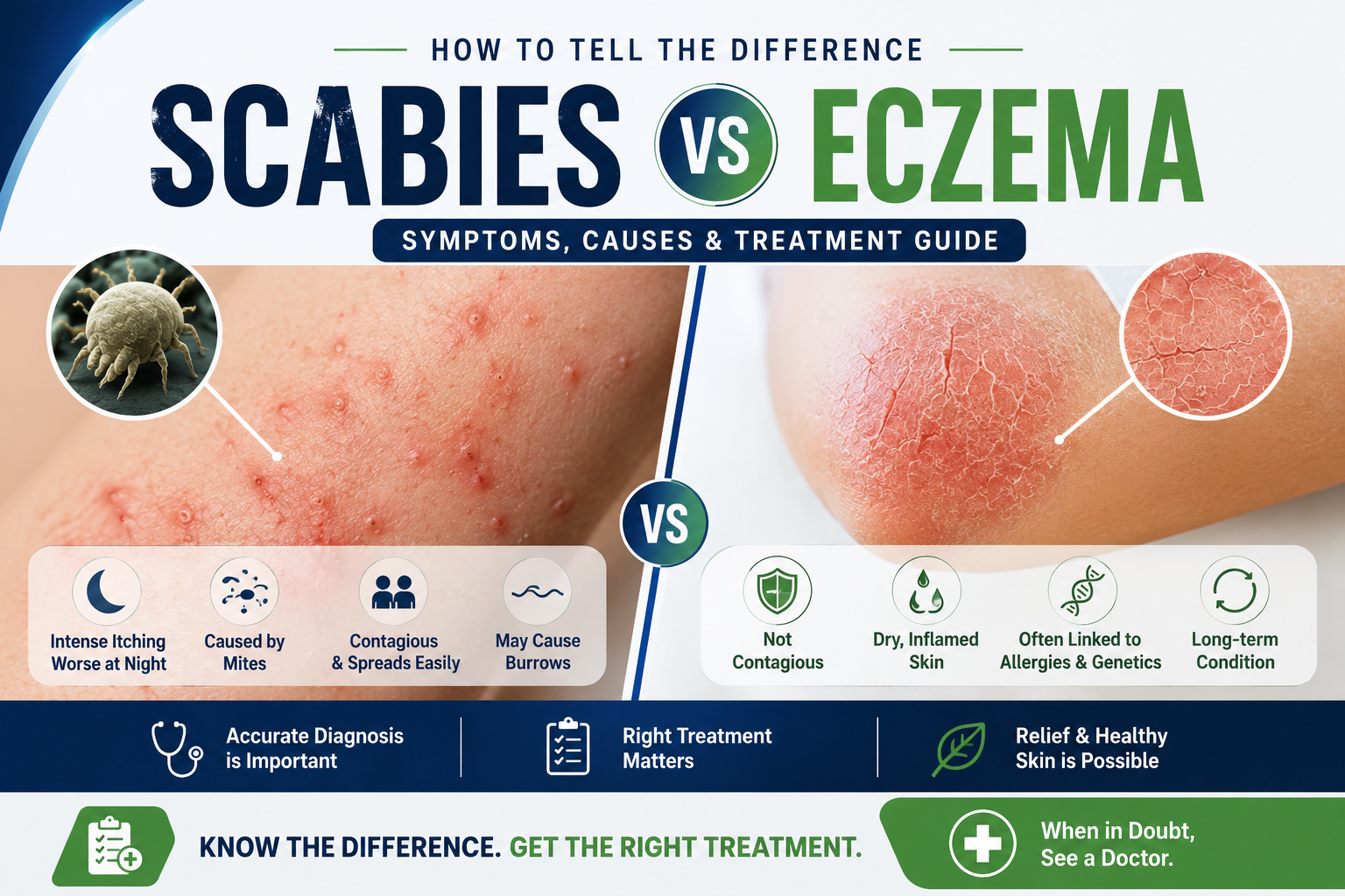 Scabies Symptoms vs Eczema