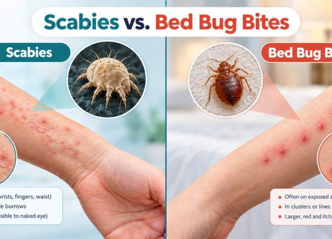 Scabies vs bed bug bites